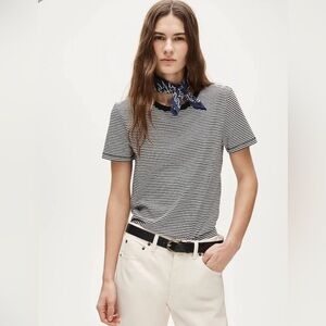 NWOT JCREW Reimagined Vintage Cotton Women’s Stripe Crewneck T-Shirt| Sz Small